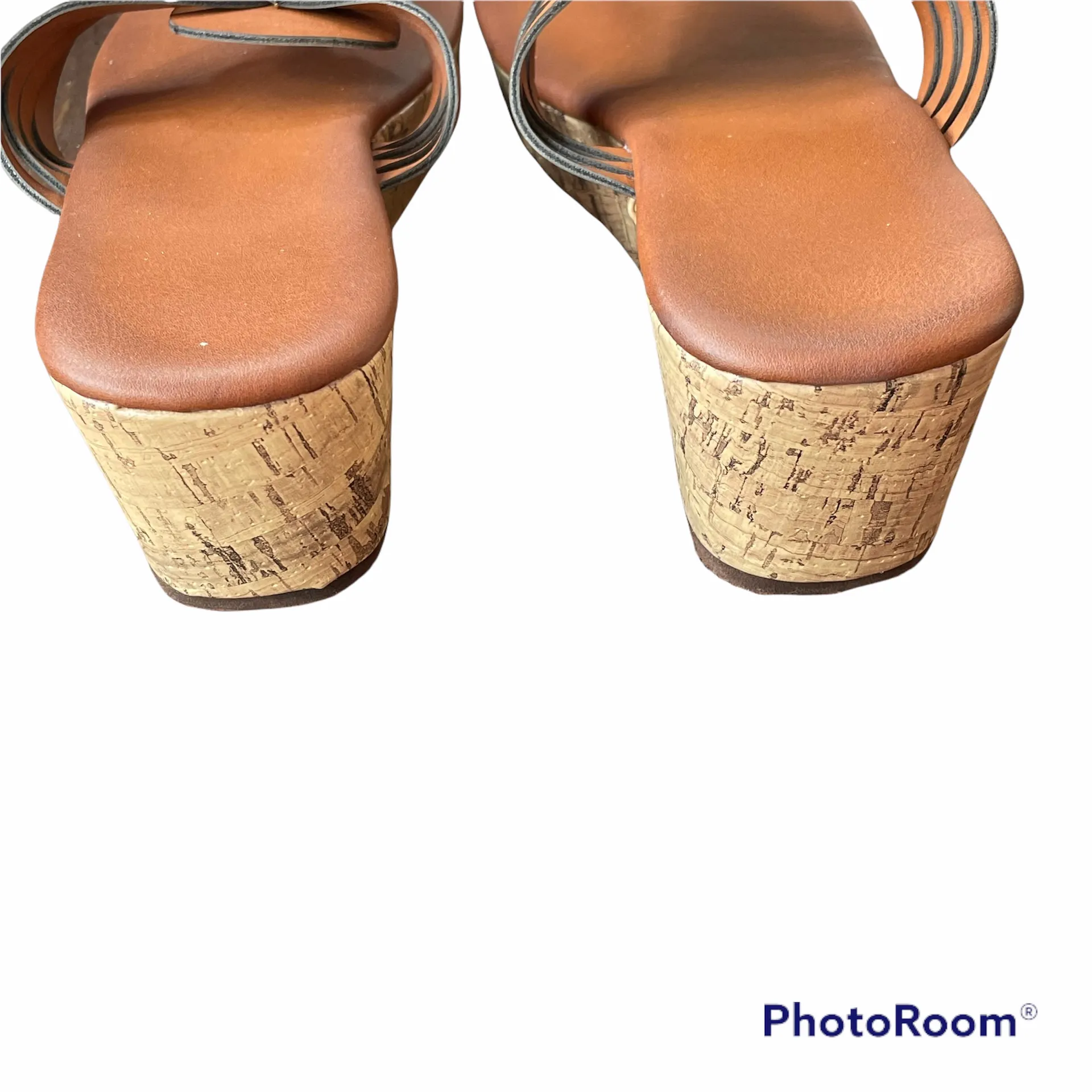 American Eagle Braided Cork Wedge Sandals - Image 5
