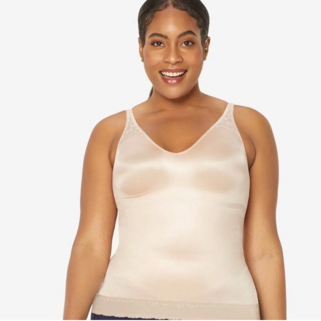 NWT Ruby Ribbon Pin Up Cami SL3055 Blush Pink Size 48 Shaping Camisole Lace - Image 5