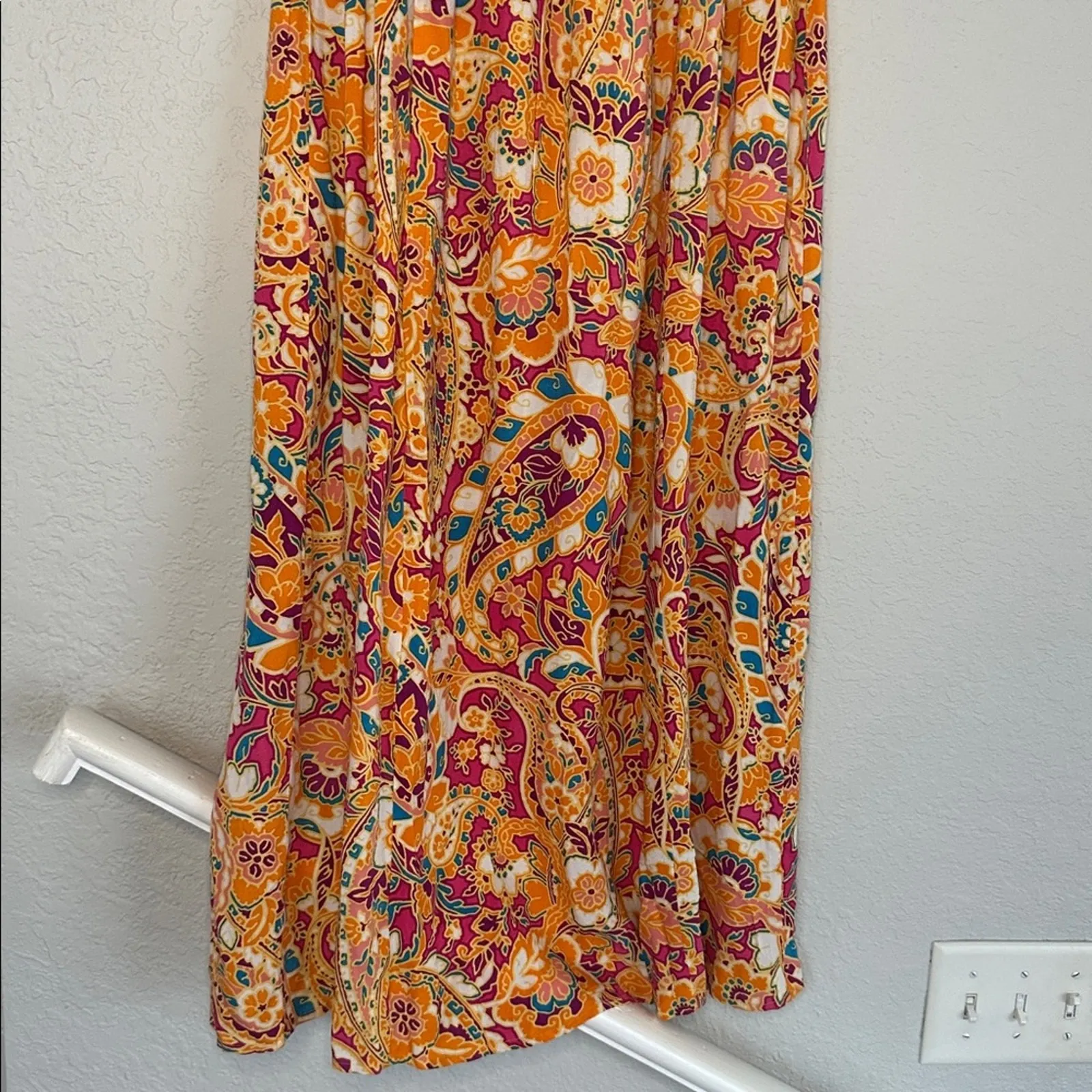 Patrons of Peace Windward Paisley Maxi Skirt High Thigh Slit Sexy Boho Casual - Image 6