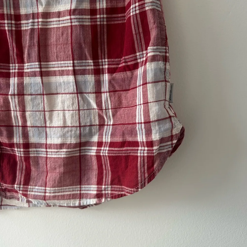 Eddie Bauer Sleeveless Button Down Flannel Top Sz XS - Image 6
