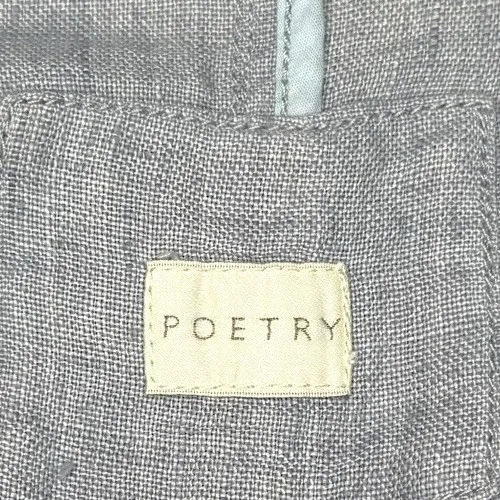 Poetry Blue 100% Linen‎ Lightweight Blazer Jacket Sz 6 Pockets Unlined Lagenlook - Image 6