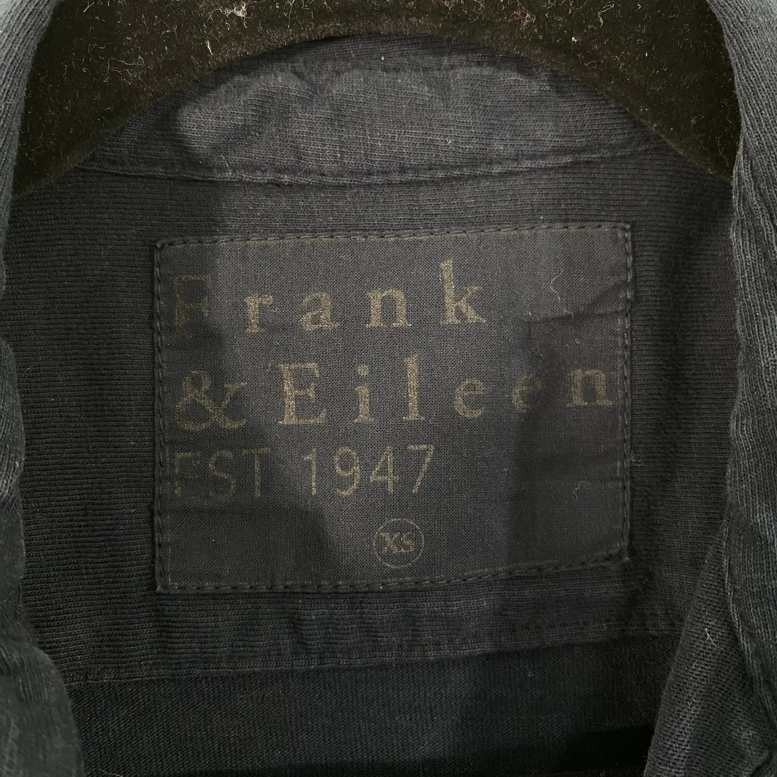 Frank & Eileen Tee Lab Labeileen HJ Black V-neck Button Up Shirt Size XS - Image 4