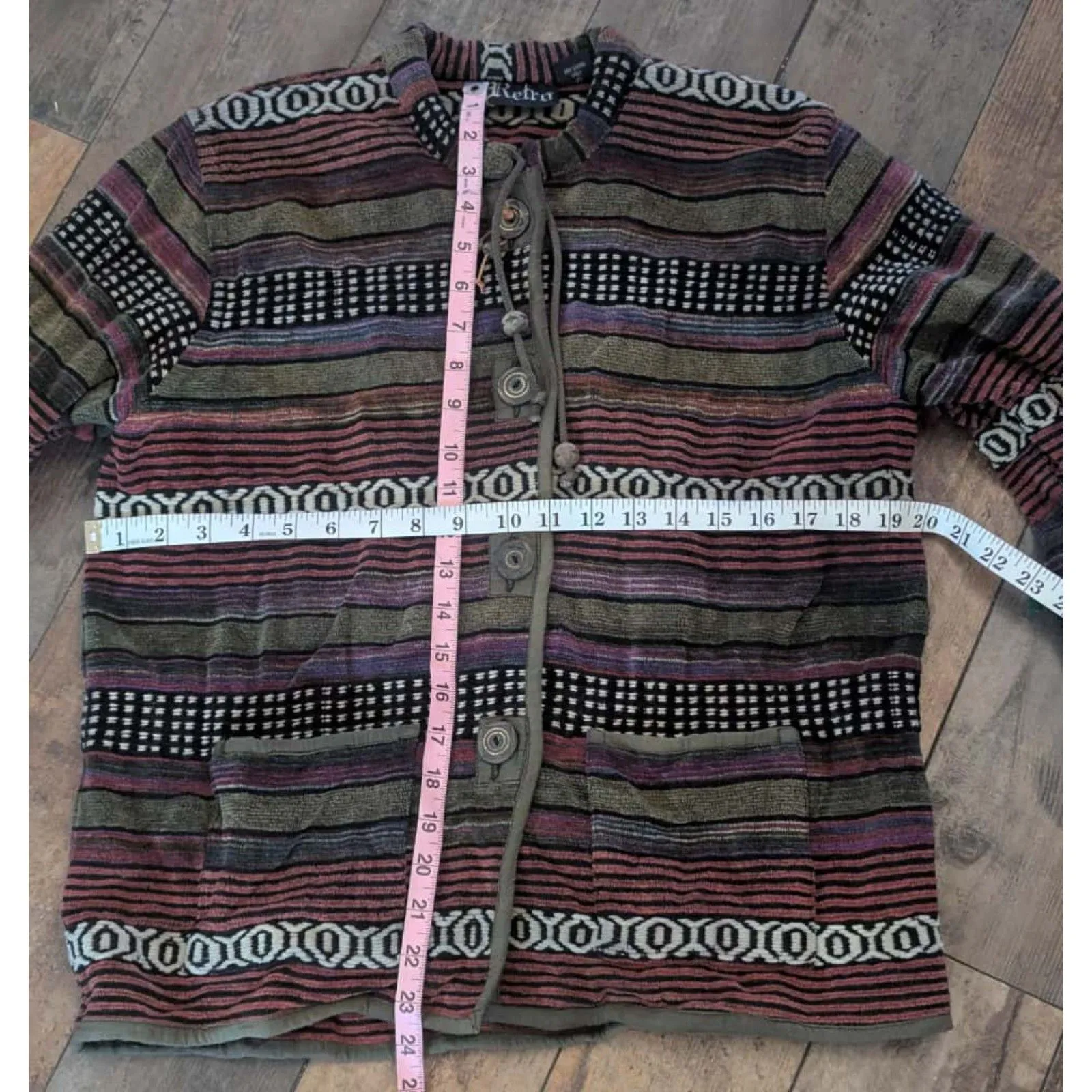 Retro Brand Bohemian Striped Button - Image 3