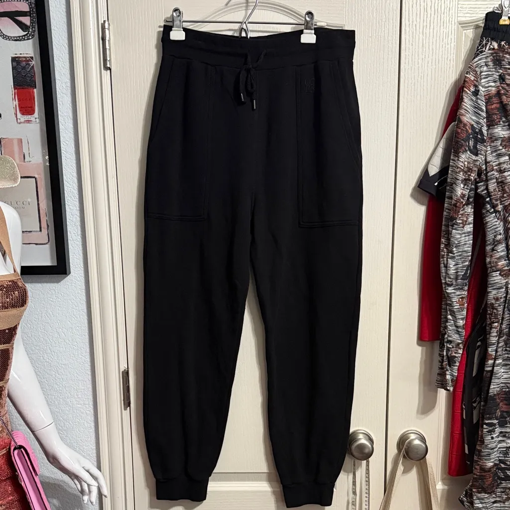 💙💖 Ulla Johnson Rory Black Organic Cotton Jogger Sweatpants - Image 2