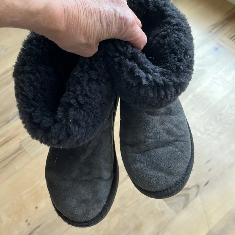 Boots brown fleece lined womens 6 Comfy - Image 4