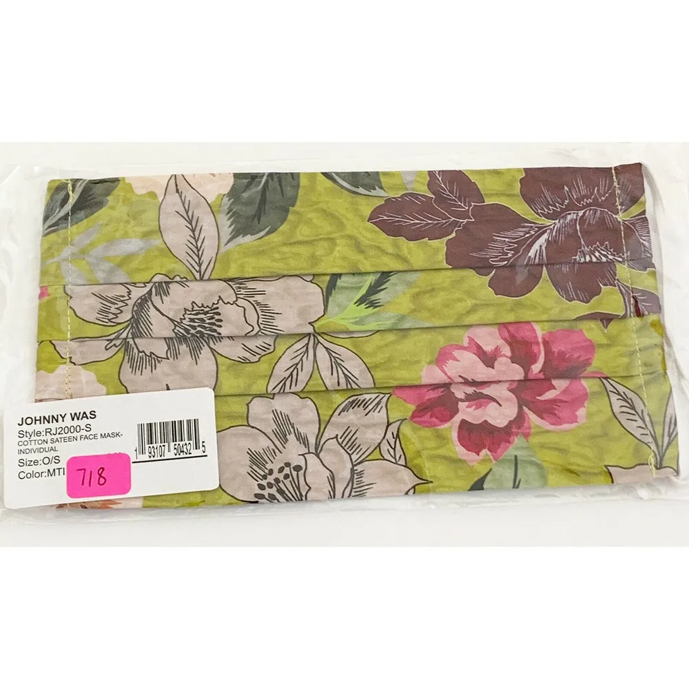 JOHNNY WAS Face Mask Designer Cotton Sateen Face Mask Face Covering - Image 7