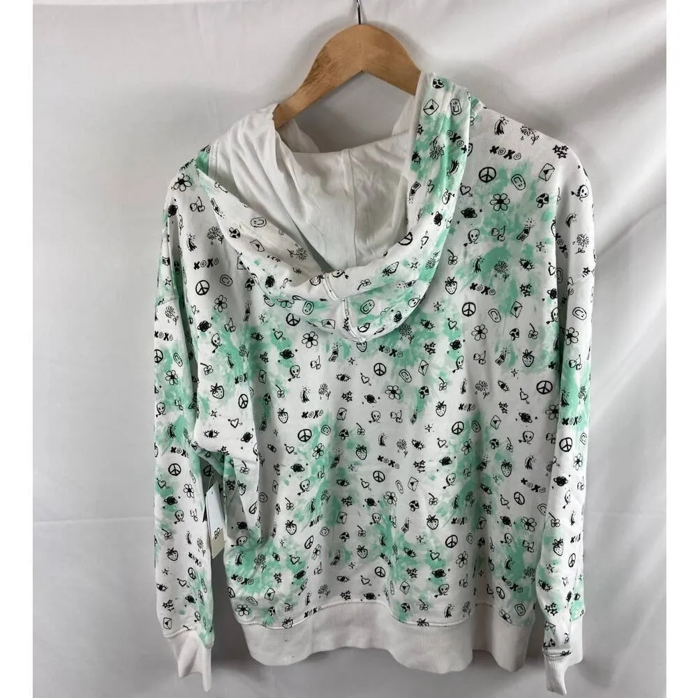 NWT BP. Hooded Pullover In Green Textured Sketch Journal Small - Image 4