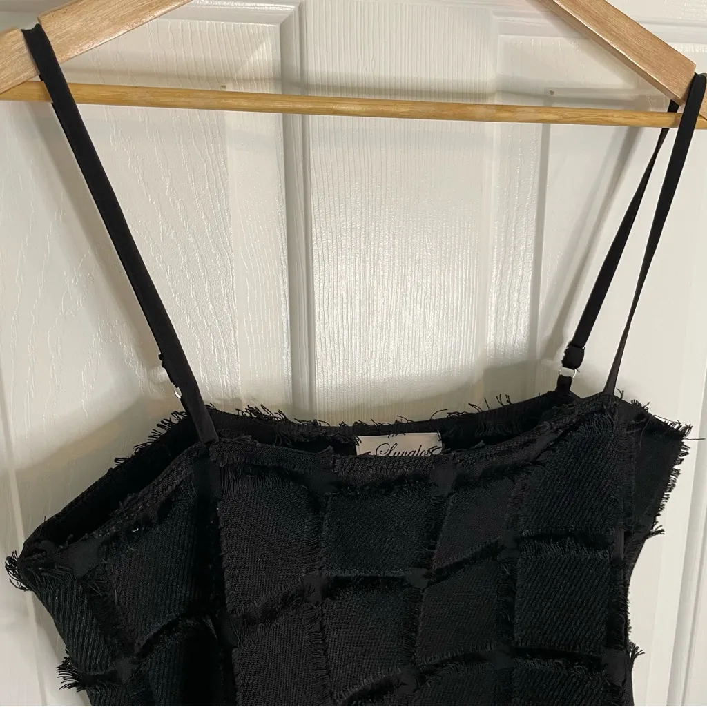 Luvalot Chic Black Women's Crop Top With Spaghetti Straps Size 8 - Image 4