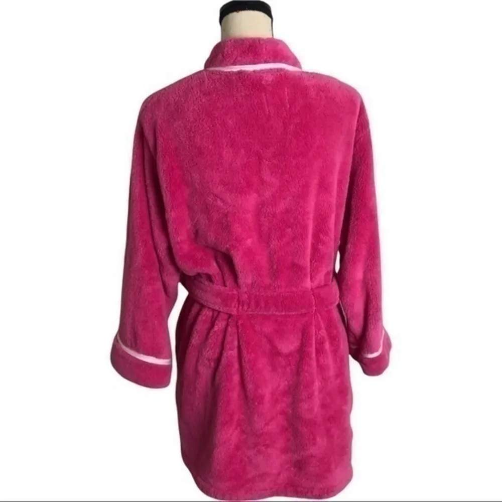 Kate Spade New York Pink Plush Dream A Little Dream Wrap Cozy Robe Size L/XL - Image 4