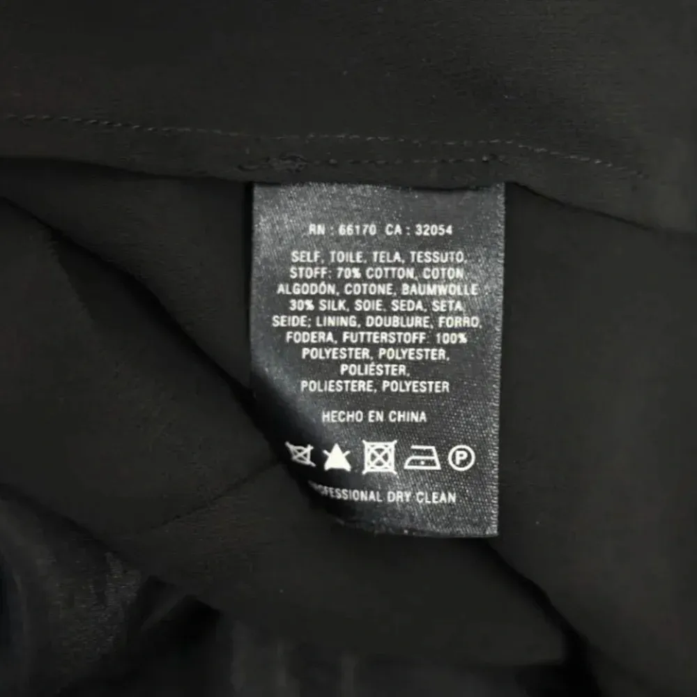 Anthropologie Leifnotes Black Silk Embroidered Whimsigoth Punk Dress Size 4 Blue - Image 6