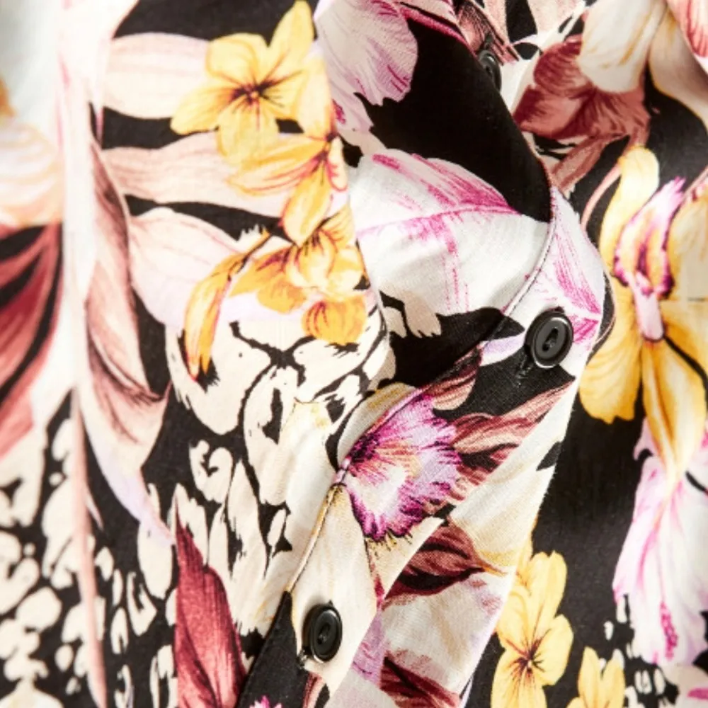 City Chic NWT Plus 18 M Tropical Floral Shirtdress Dress NEW Hawaiian Vacay - Image 2