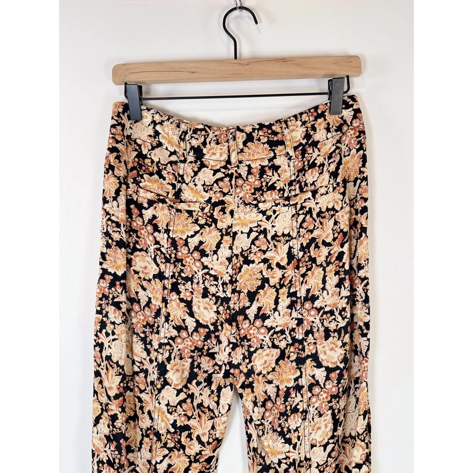 NWT Anthropologie Women Pants Brown Diandra Pleated Jogger Floral Trouser Size 2 - Image 10