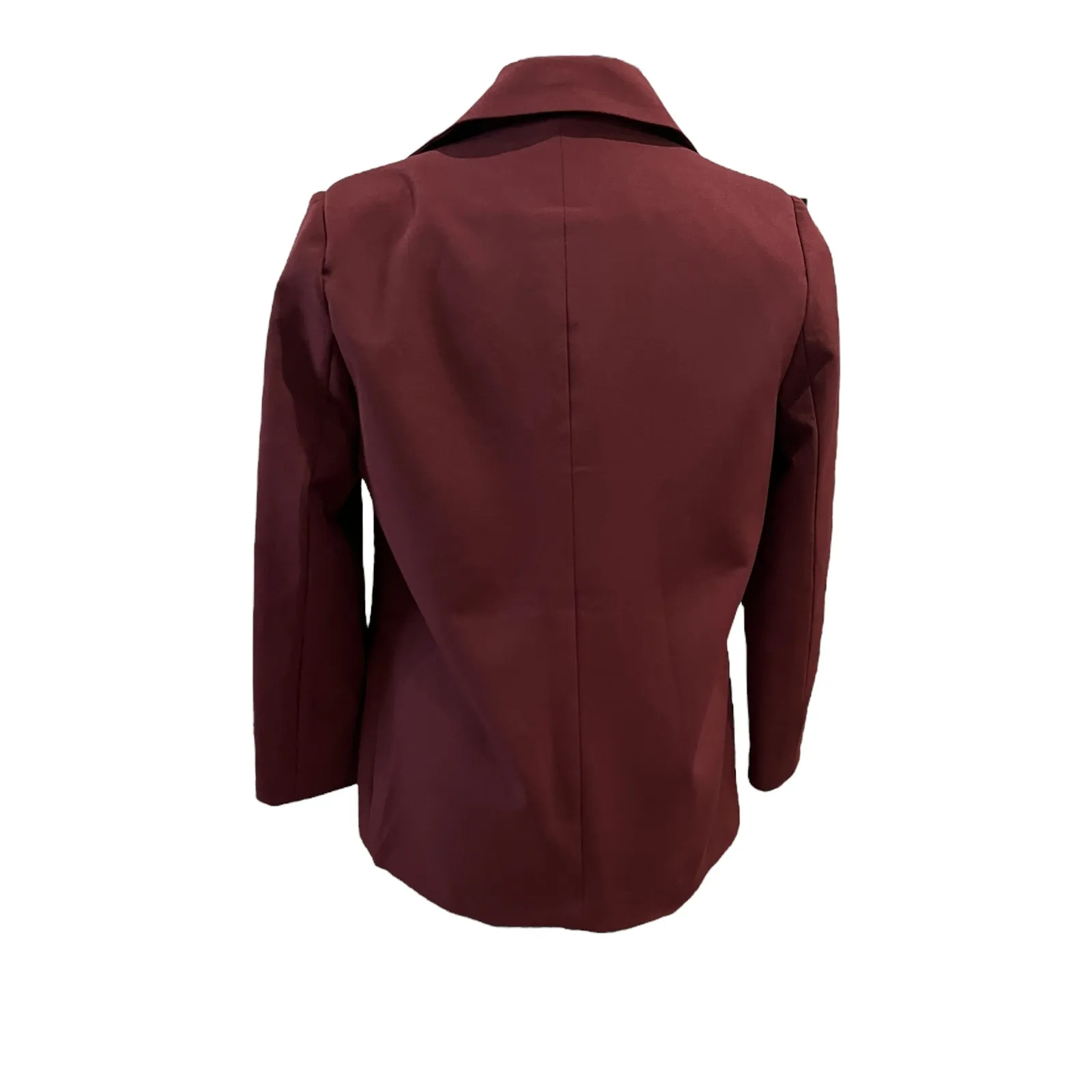 Missguided Burgundy Open Structured Blazer Size 4 Office Classic Smart Casual - Image 3