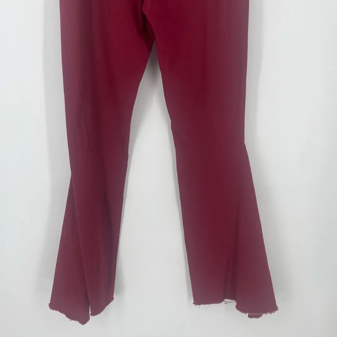 Lucky & Blessed L&B Maroon High Rise Ultra Flare Bell Bottom Pants sz XL Western Red - Image 8