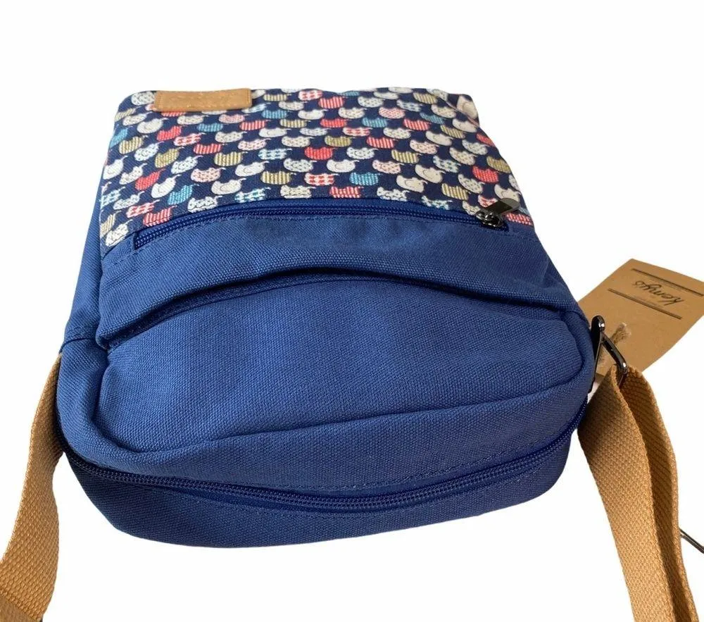 new Kemy’s ☀︎︎ Crossbody Purse Handbag Bag ☀︎︎ Elephant Print ☀︎ Navy Blue ☀︎ - Image 13