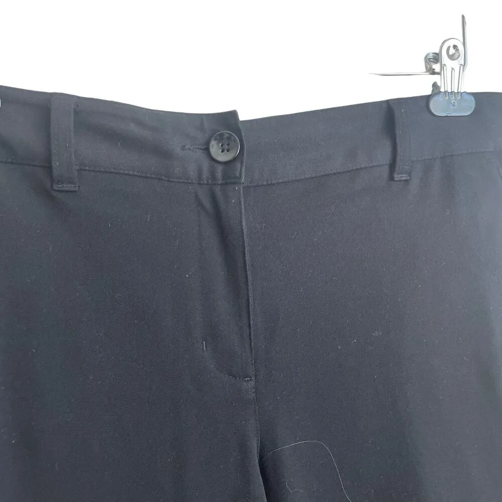 Talbots Pants Women 10 Petite Black Wide Leg Stretch Classic Minimalistic Office - Image 6