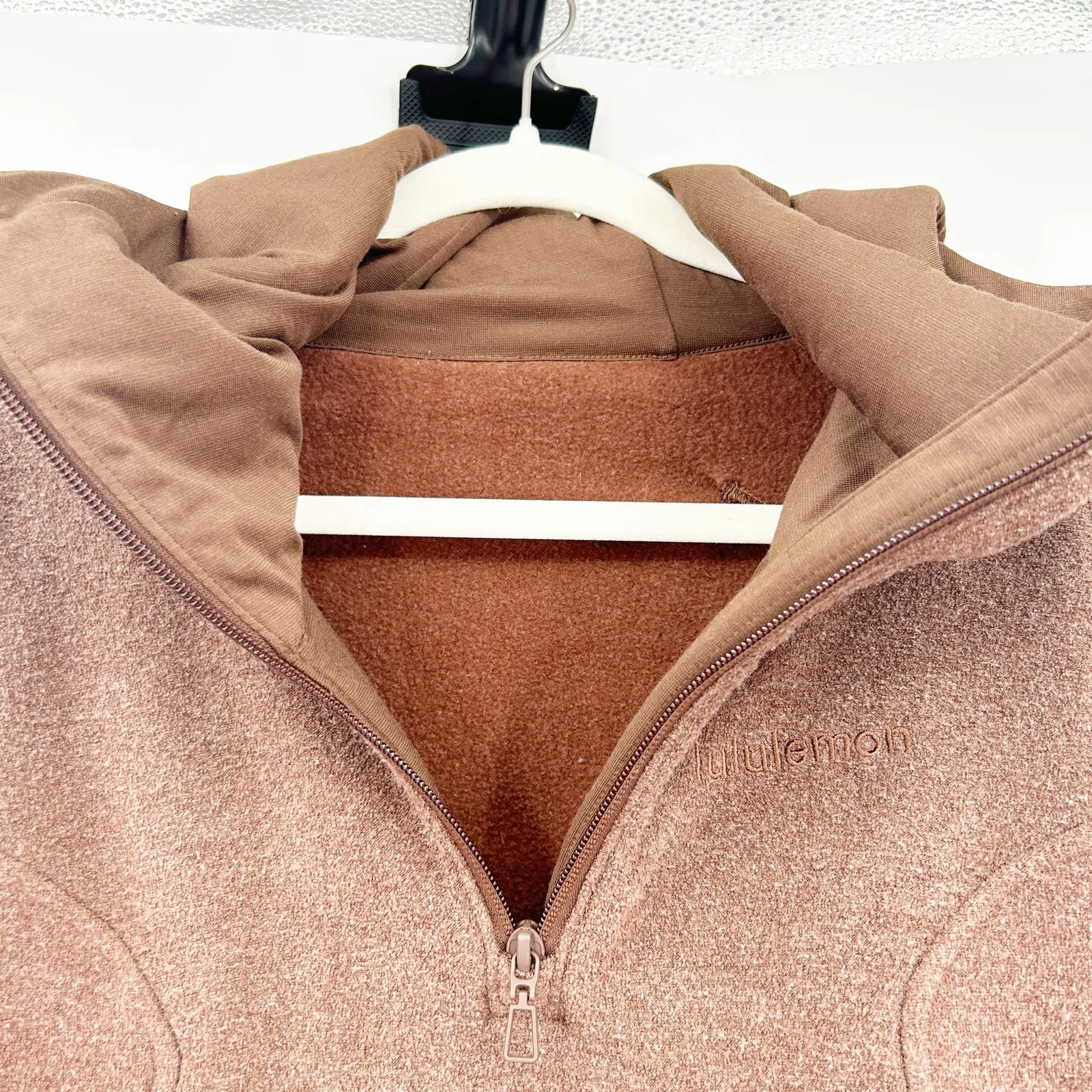 Lululemon Womens Lounge‎ Athleisure Sporty Looped Terry Fleece Half Zip Hoodie 2 - Image 7