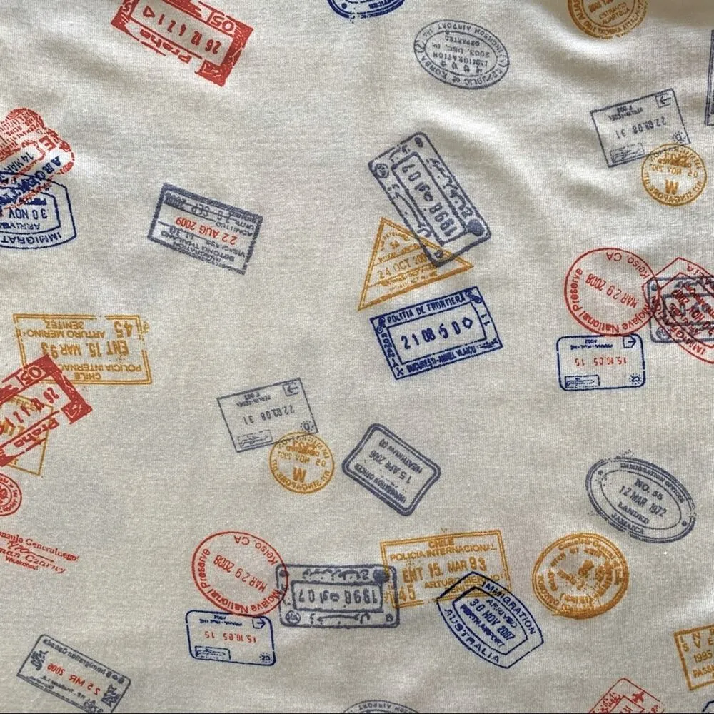 ModCloth | White Passport Stamps Travel Familiar Feeling Sleeveless Top XXS - Image 8