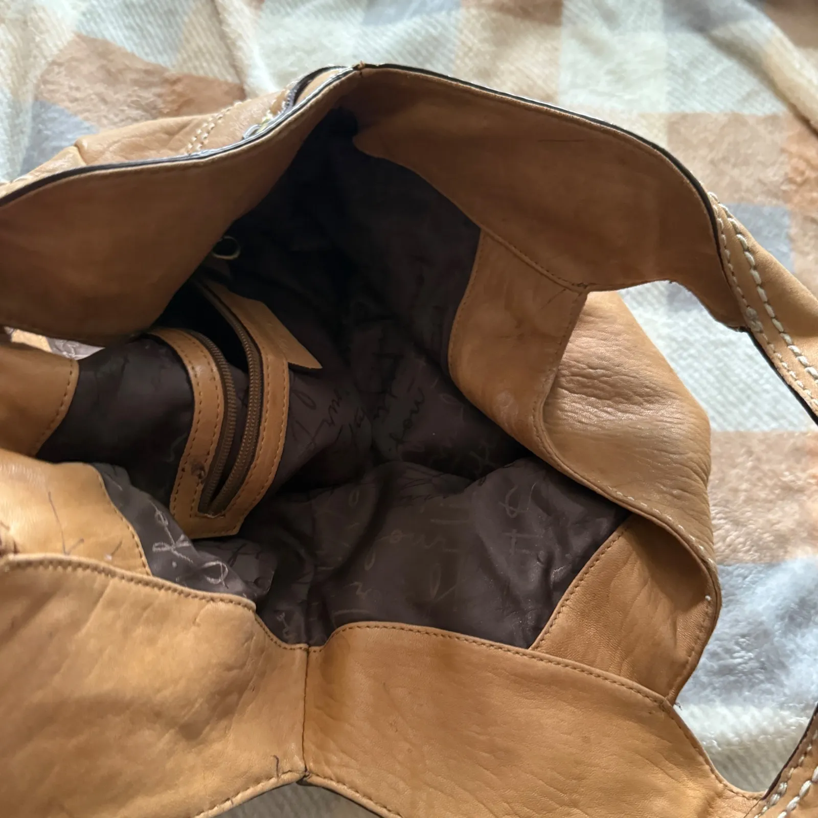 54 Fossil Vintage Y2k Hobo Bag Genuine Leather Slouchy Shoulder Bag Boho *AS IS - Image 8