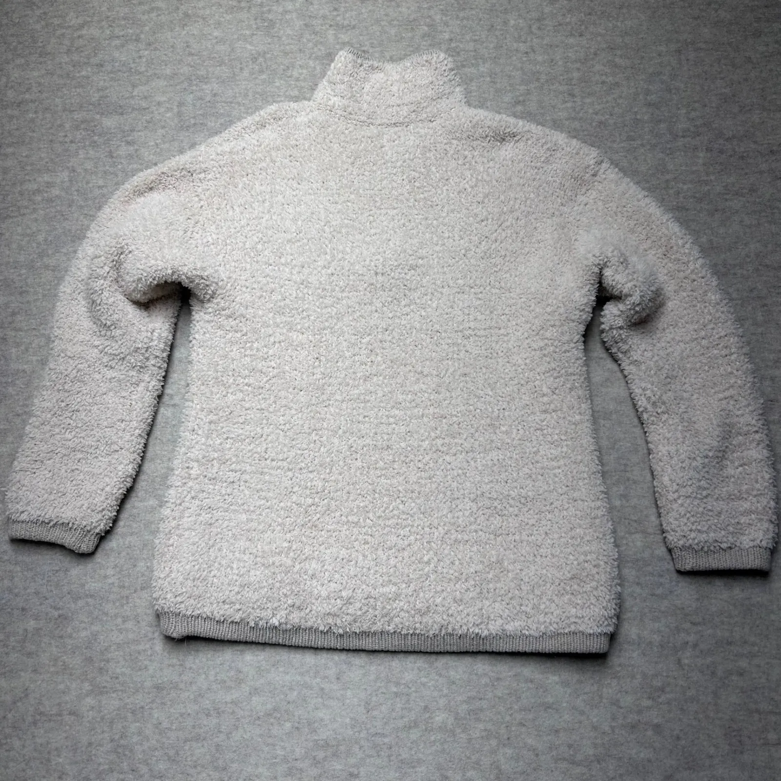 Aerie Loungewear XS Cream Sherpa Pullover‎ Quarter Zip Cozy Sweatshirt - Image 5