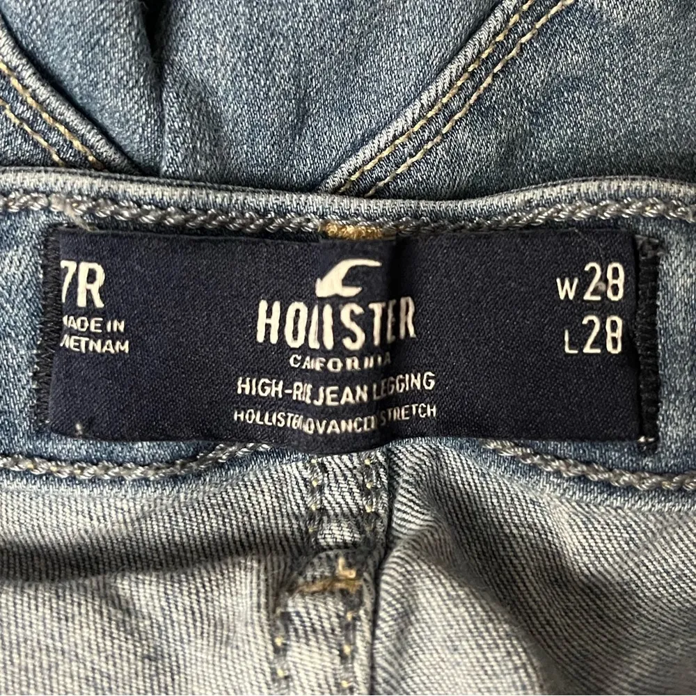 Hollister High Rise Jean Leggings Distressed Jegging Jeans Blue Size 7R, w28 - Image 3