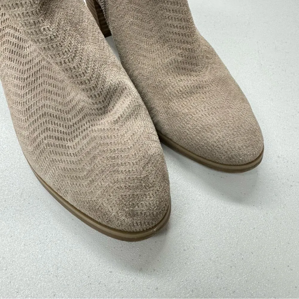 Lucky Brand Taupe Leather D’orsay Ankle Boots Booties Western Style 7.5 Parnesa - Image 6
