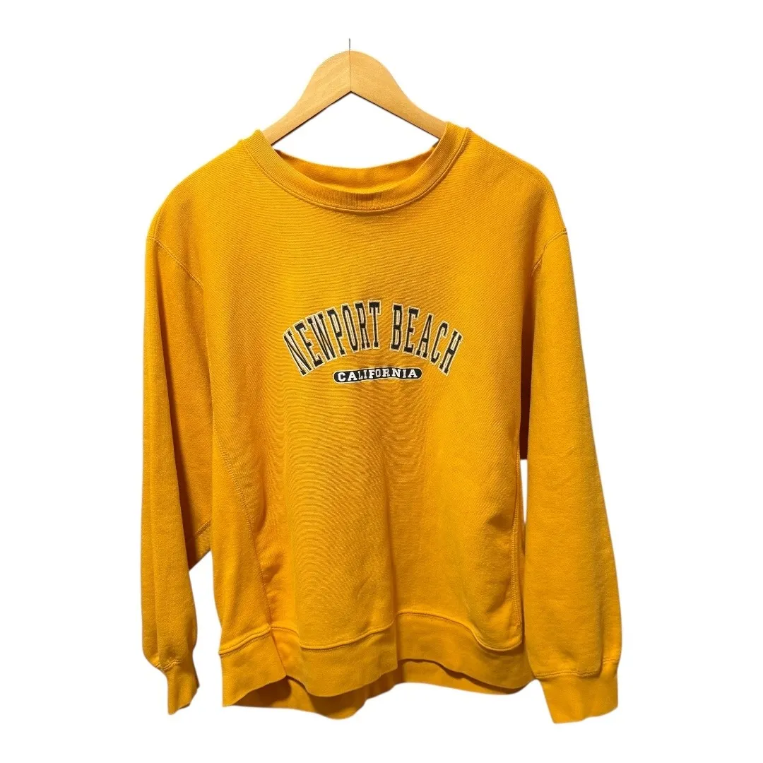 MV Sport Newport Beach California Yellow Crewneck Sweatshirt Women's L - Image 2