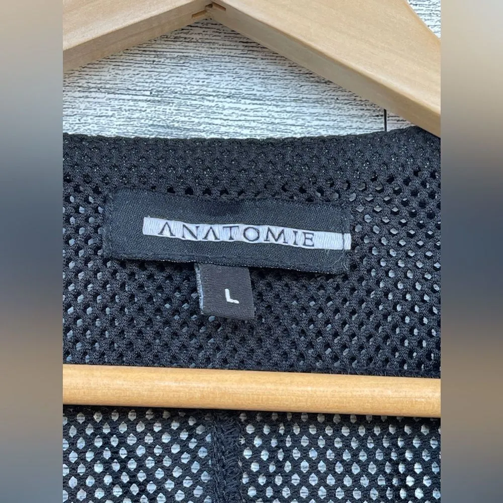 ANATOMIE black mesh motto jacket size large - Image 3