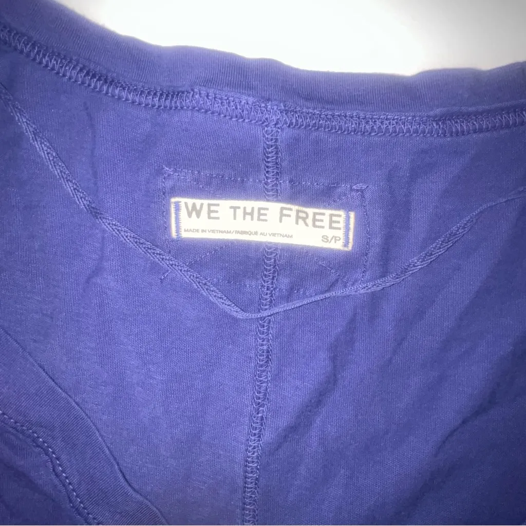 NWT Free People Hot Shot Indigo Pura S Oversized Shirt Exposed Seams - Image 5