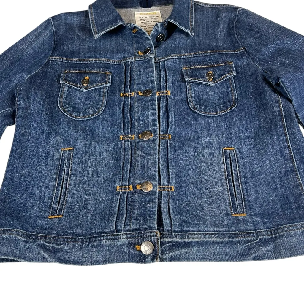 J. Crew Blue Denim Jean Jacket XL - Image 8