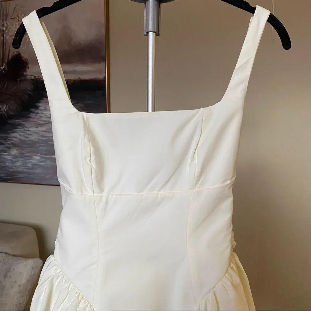 HOUSE OF CB 'Florianne' Ivory Bow Mini Dress NWOT size M A-C regular length - Image 10