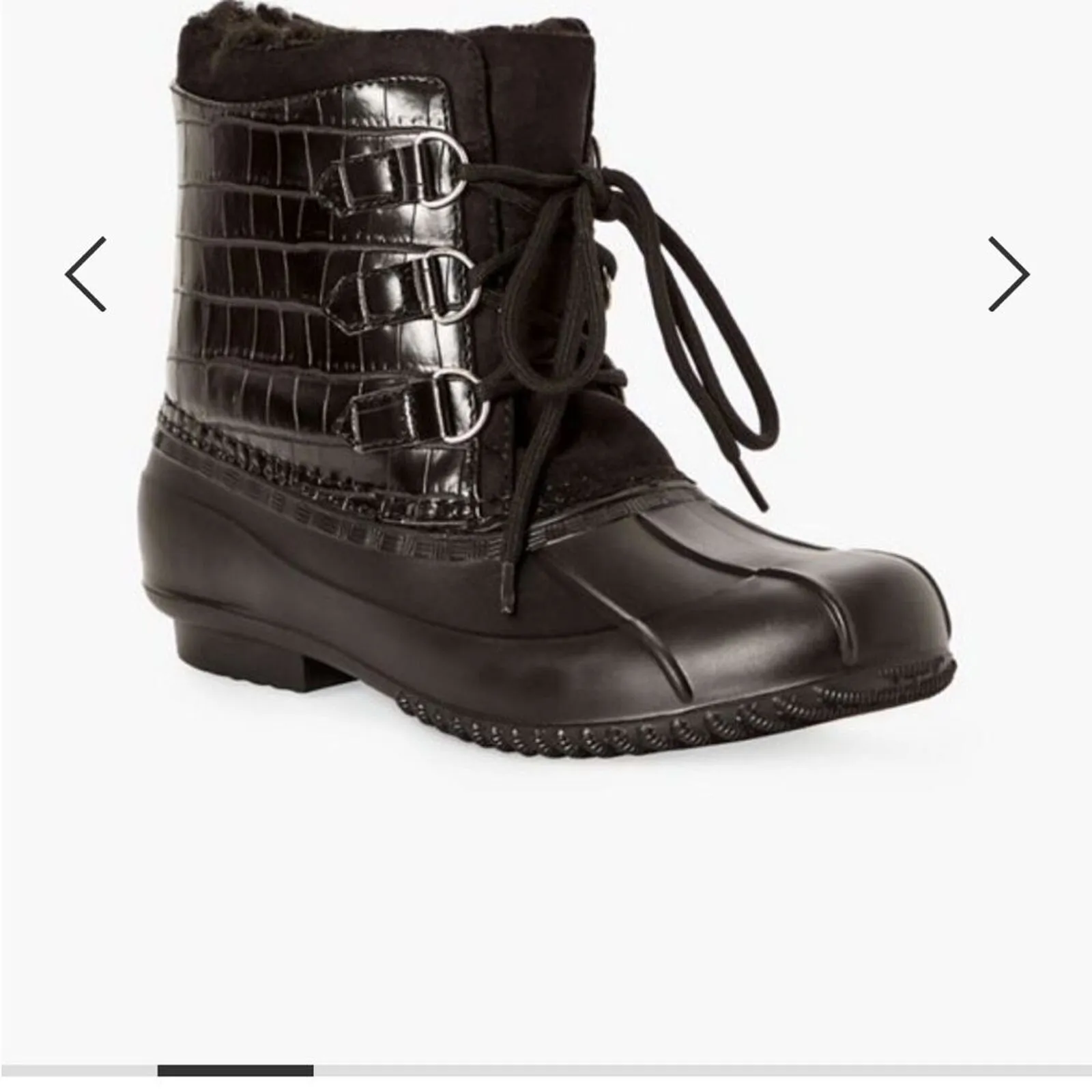 NIB JustFab Ruthford Boot Black‎ Croc - size 7.5 - Image 2
