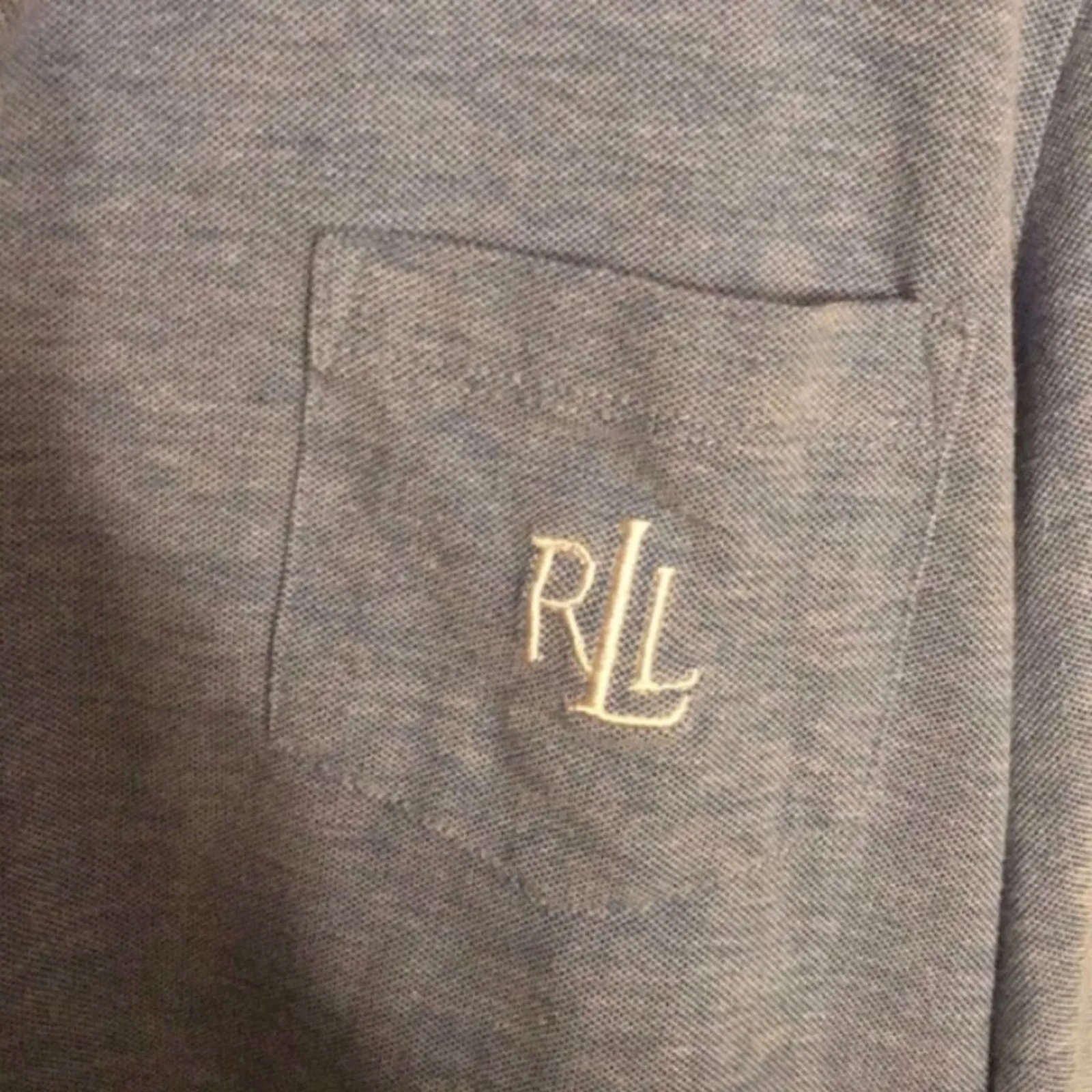 Ralph Lauren 3/4 sleeve logo button down M - Image 2