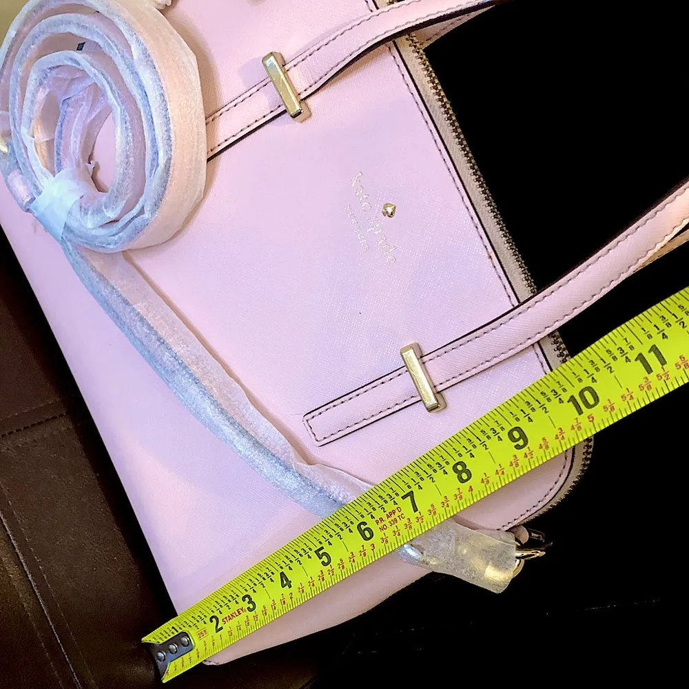 KATE SPADE Pink Cedar Street Maise Leather Top Handle Tote Crossbody NWOT - Image 6