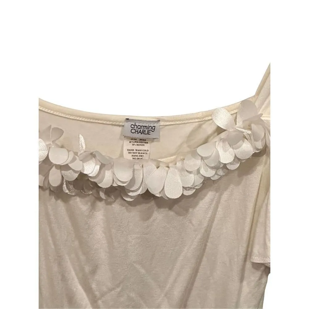 CHARMING Charlie white dress top size XL - Image 3