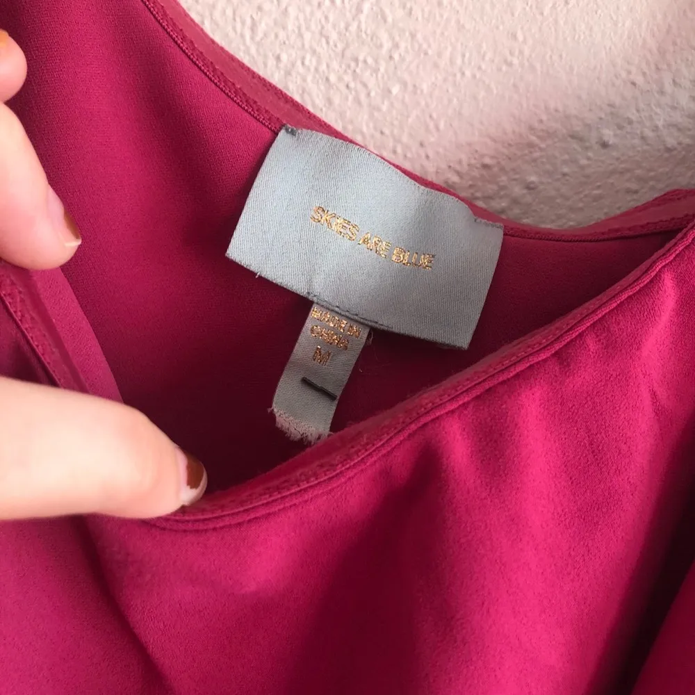 NWT skies are blue ruffle pink mini dress medium - Image 3