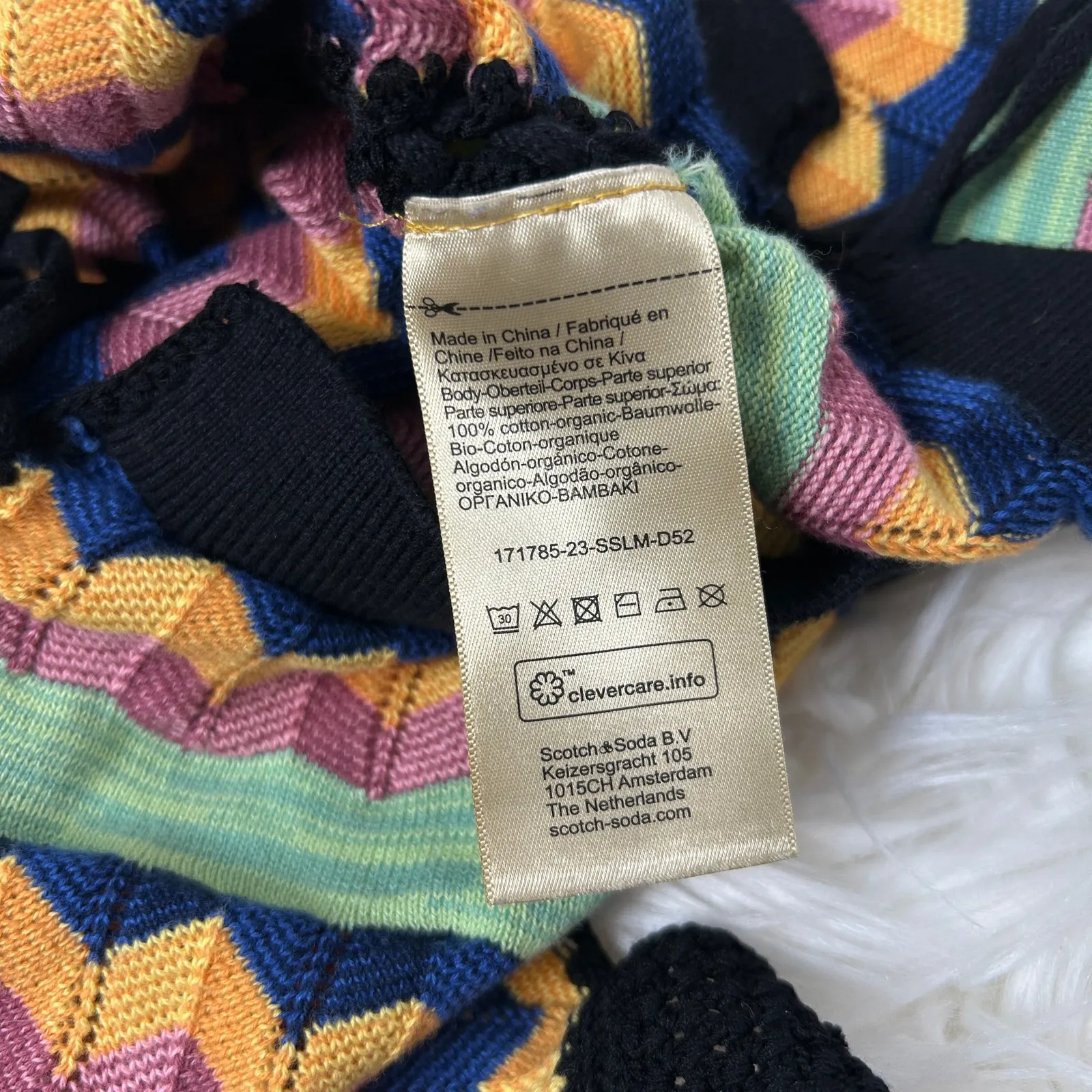 SCOTCH & SODA Crochet Top Womens XL Born To Love Knit Tank Boho Organic Festival - Image 9