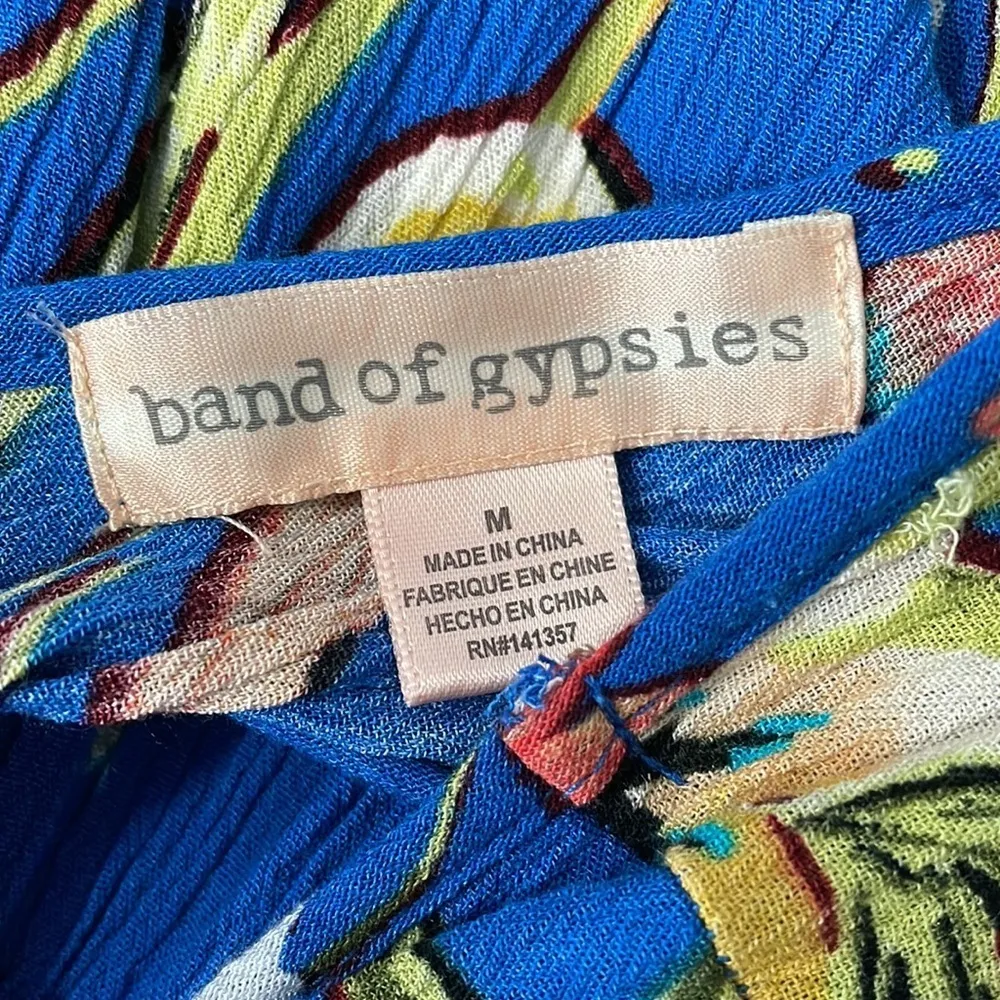 Band of Gypsies Blue Floral Romper - Image 4
