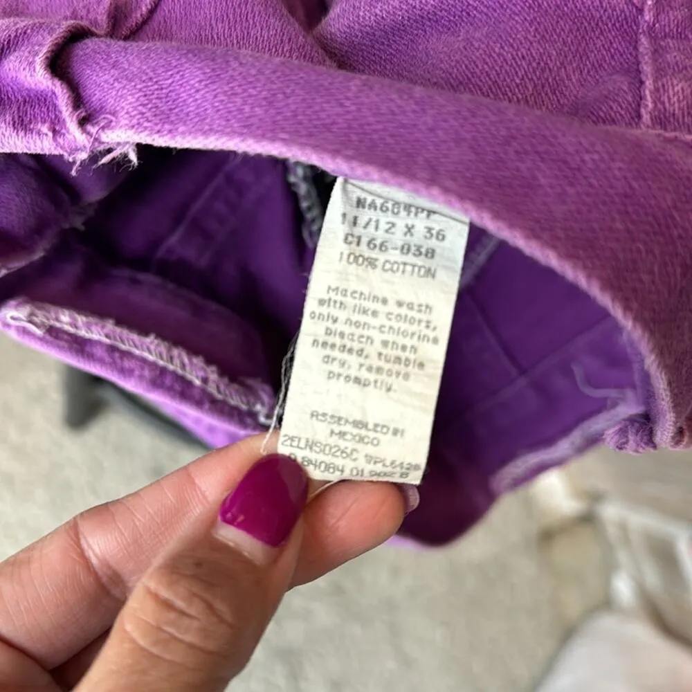 Vintage Wrangler high waisted pleated denim purple jeans 80s western size 11 - Image 9