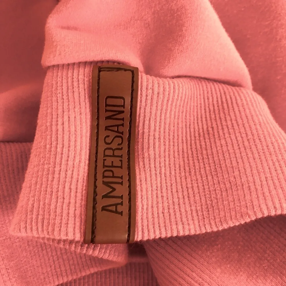 Ave Double Hooded Sweatshirt M Peach Logo Pullover Casual Drawstring - Image 8