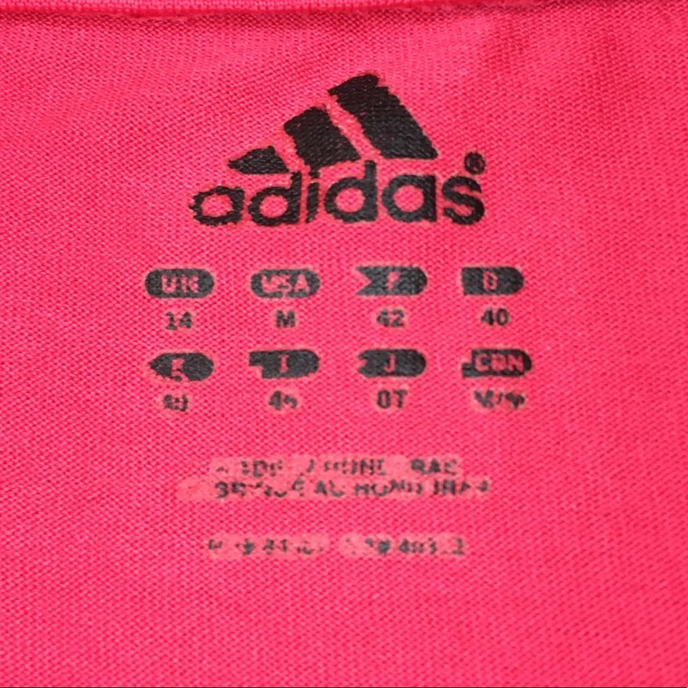 ADIDAS ClimaLite Pink V-Neck Shirt, Medium - Image 5