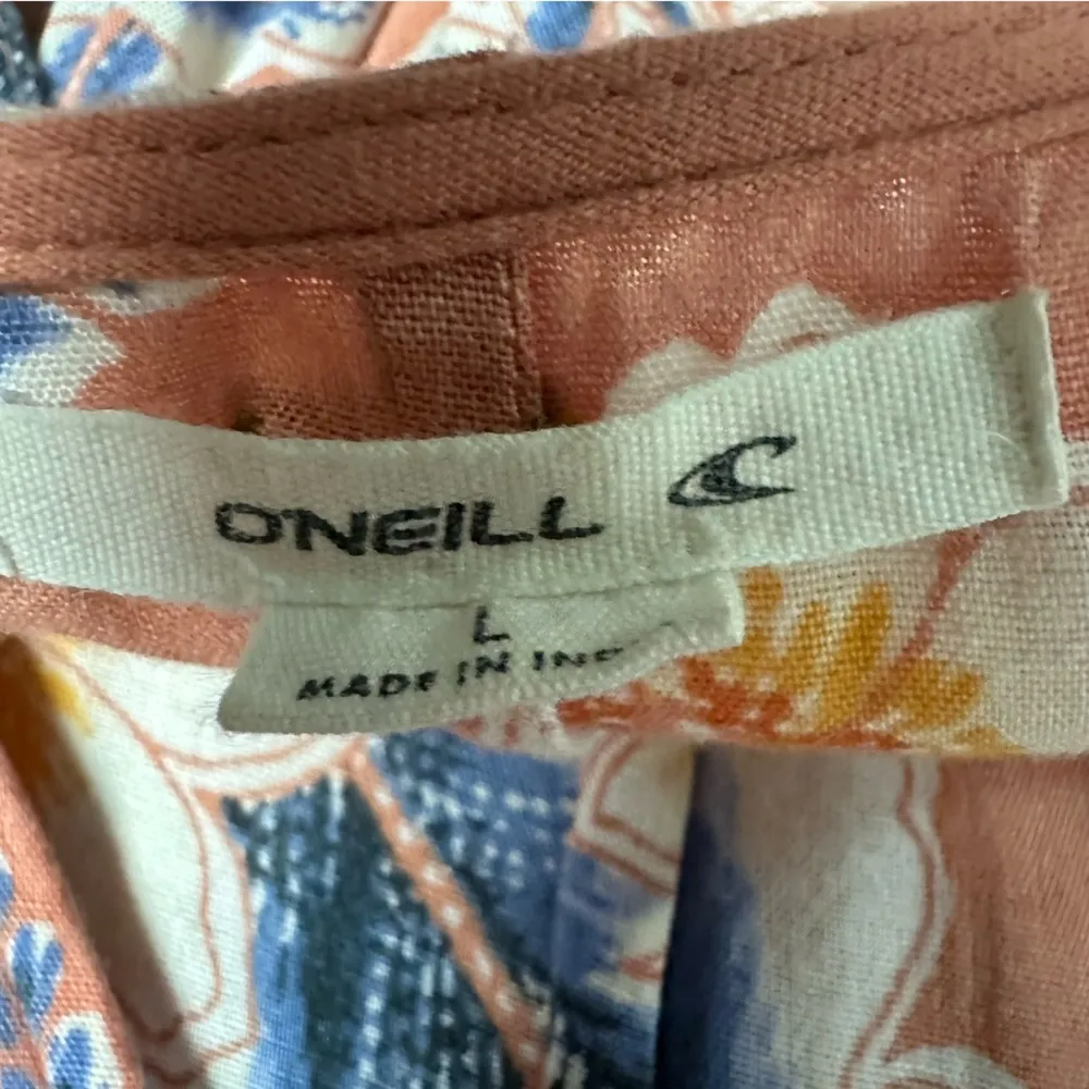 Oneill Amaze Canyon Clay Cotton Floral Half Sleeve Mini Dress Womens Large - Image 8