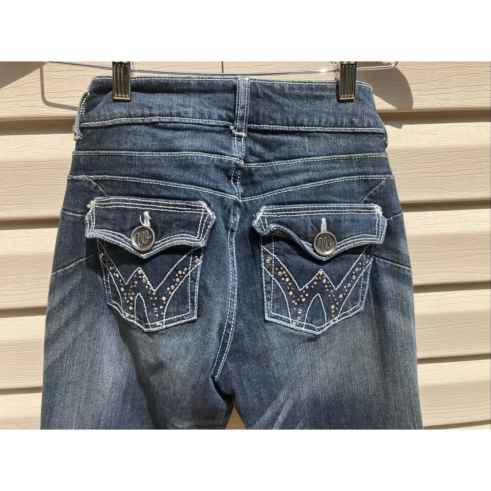 Vintage Wrangler Western Bootcut Blue Denim Jeans Women‎ Size 3X34 Rodeo Cowgirl - Image 2