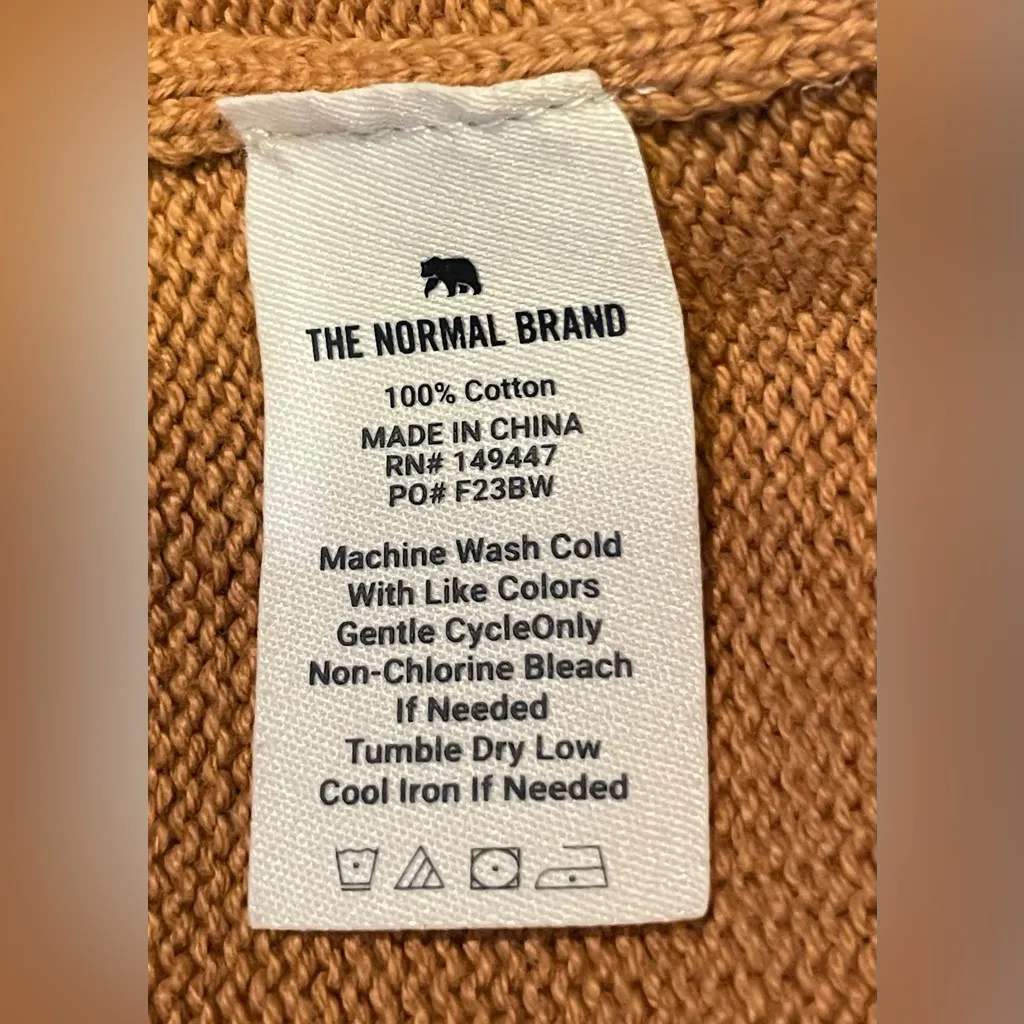 The Normal Brand Oslo Fair‎ Isle Cozy Turtleneck Tan Sweater Size XS - Image 7