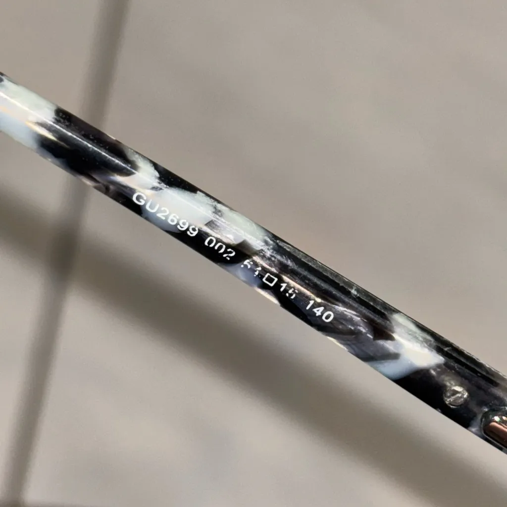 GUESS GU2699 002 Matte Black and Ivory Womens Full Rim Eyeglasses 54-15-140 - Image 8