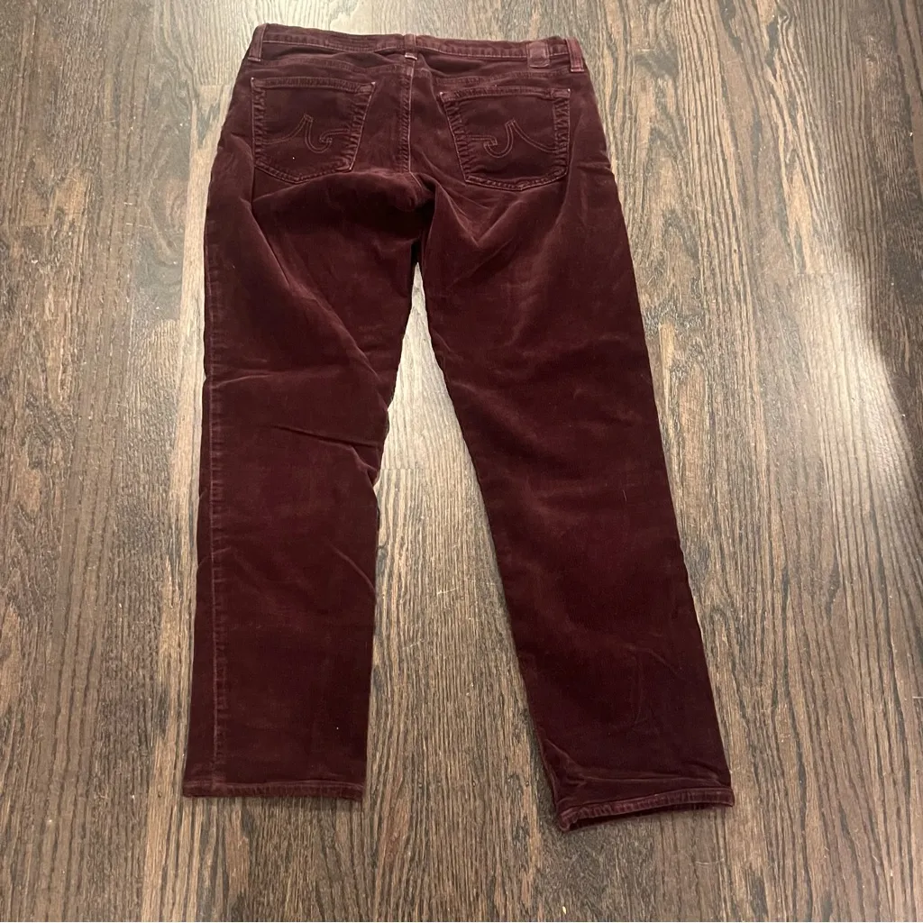AG Adriano Goldschmied Burgundy Skinny Pants - Image 10