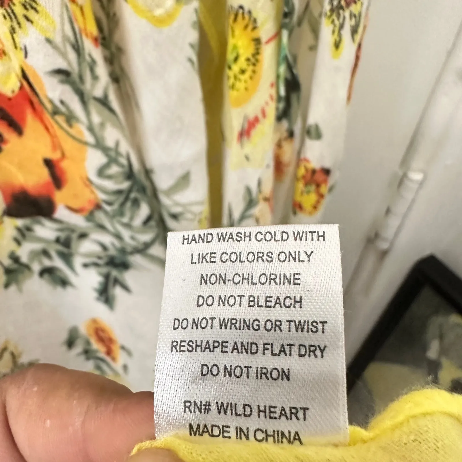 Woven Heart OS Floral Open Robe Fringe Boho Yellow Coverup Beach Summer‎ Resort - Image 8