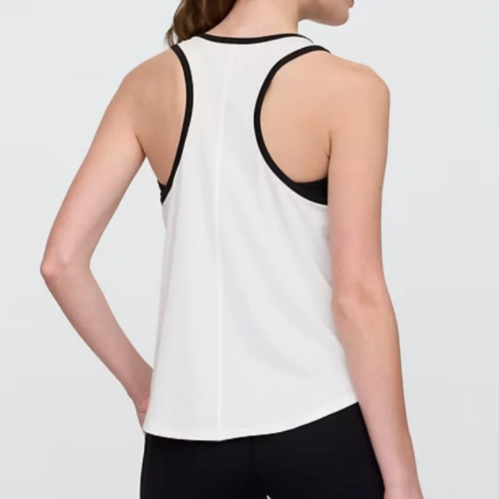 Gap GapFit Brushed Jersey Tank Top Off White Medium New NWT - Image 2