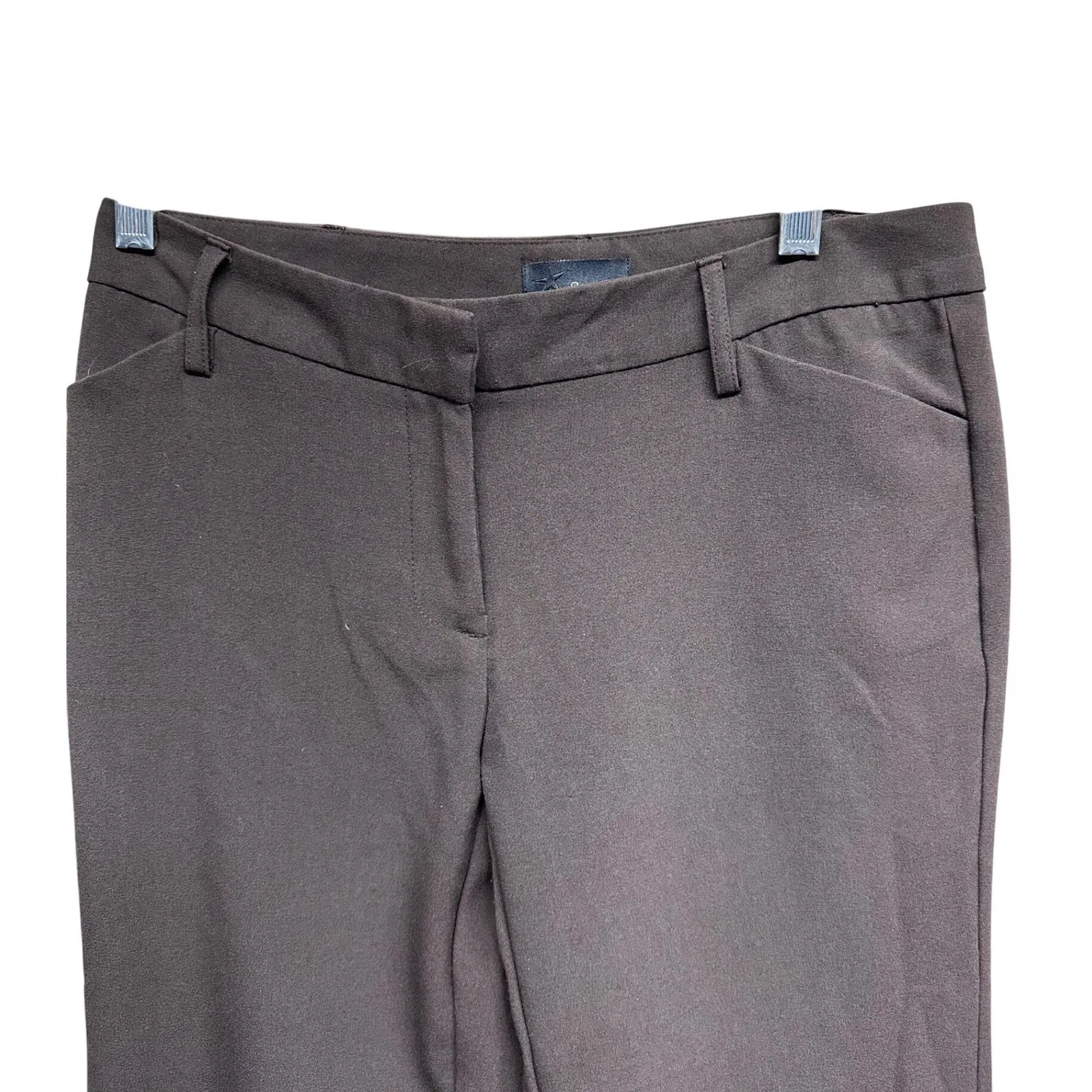 Starcity Womens Flat Front Dress Pants Brown Size 3 Polyester Blend Career - Image 4