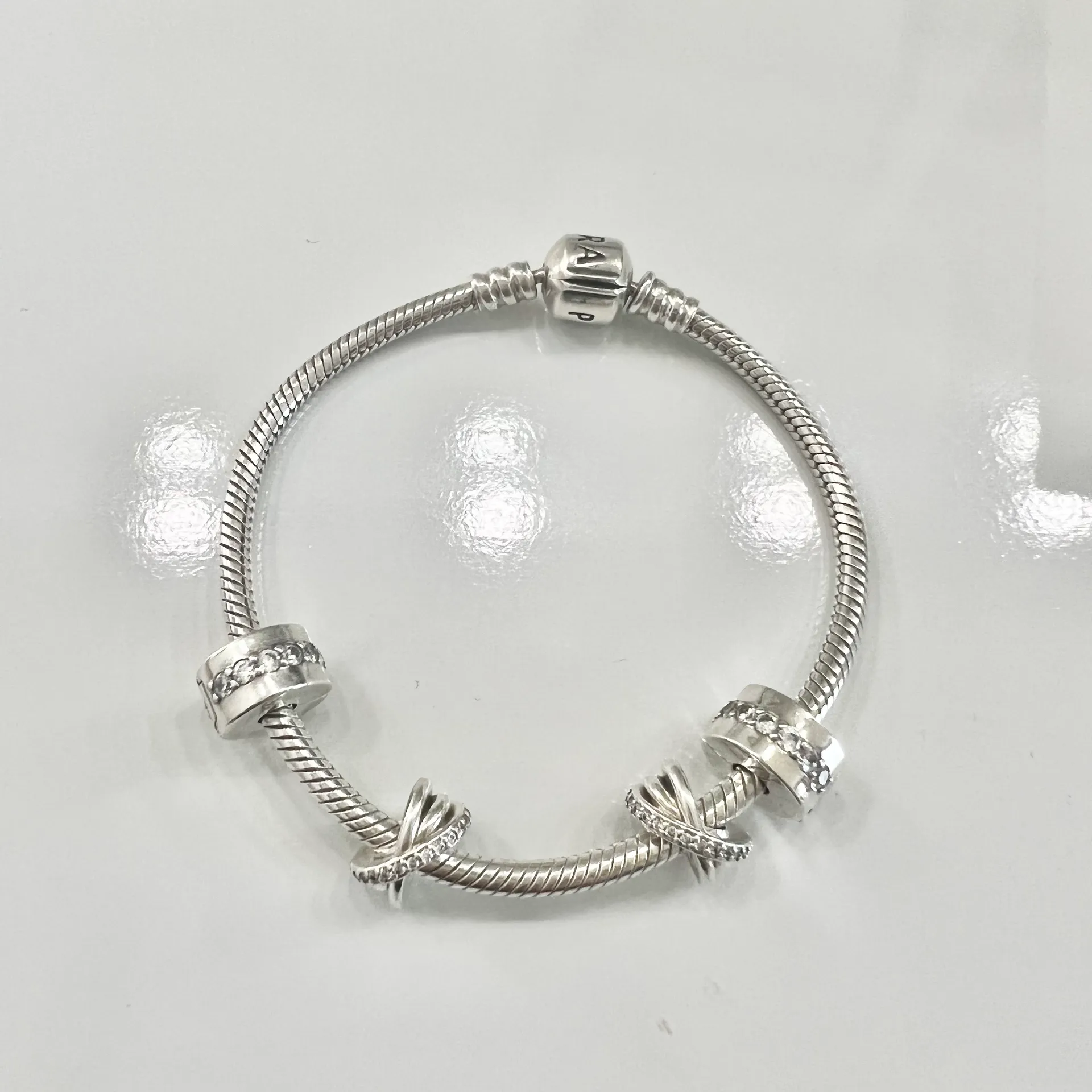 Pandora Sterling Silver Bracelet 18cm - Image 2